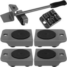 5Pcs Heavy Furniture Moving Lifting Tool Kit Shifter Slider Gliding Lever System
