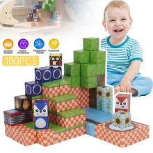 100Pcs Mine!craft Magnetic Building Blocks Set Educational Toy Christmas Gifts