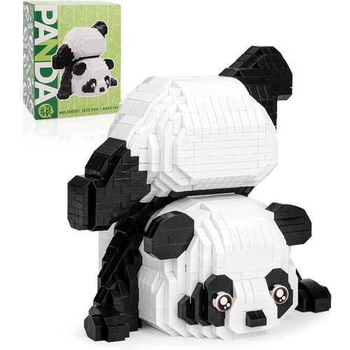 1325Pcs Panda Building Blocks Set Model Cute Animal Creative Bricks Kids Gift