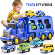Toddler Truck Boy Toys 5IN1 Friction Power Construction Truck City Vehicles Toy