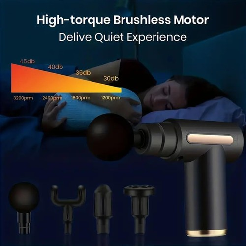 6 Speeds 4 Heads Massage Gun Deep Tissue Percussion Massager Handheld Massager 2