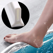 UK Silicone Shower Barrier Rubber Water Stopper Bathroom Waterproof Strip 100CM