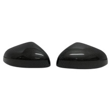 Rear View Mirror Cover Trim Side Door Wing Mirror Housing for Fiesta MK8 2019-2024 Carbon Fiber Pattern
