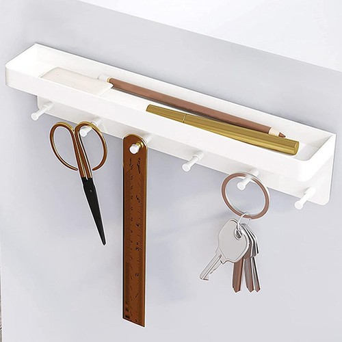 Key Rack with Shelf & Hooks Wall Mounted Key Holder Storage Organiser 2