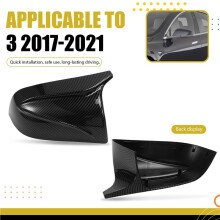 Car Side Wing Mirror Cover Rearview Mirror Shell Carbon Fiber Trim Cover for Model 3 2017-2021