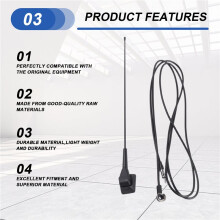 17 Inch Square Base Roof Antenna and Mount with Wiring for 106 205 206 306 307 309 406 806