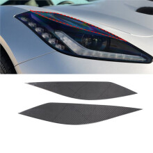 Car Headlight Eyebrow Cover Trim Dry Carbon Fiber for Corvette C7 2014-2019 Automotive Exterior Accessories