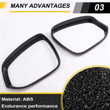 For RAV4 XA50 2019 - 2024 Hybrid Car Rearview Mirror Rain Eyebrow Rainproof Covers Trim Accessories Carbon Fiber