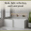 Balterley 1700mm Waterproof Square Shower Bath Front Panel - Gloss White 9