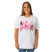 (Medium) Barbie Short Sleeved T-Shirt (Womens White)