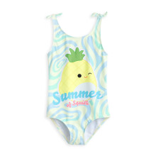 (11-12 Years) Squishmallows 1 Piece Swimming Costume (Girls Yellow)