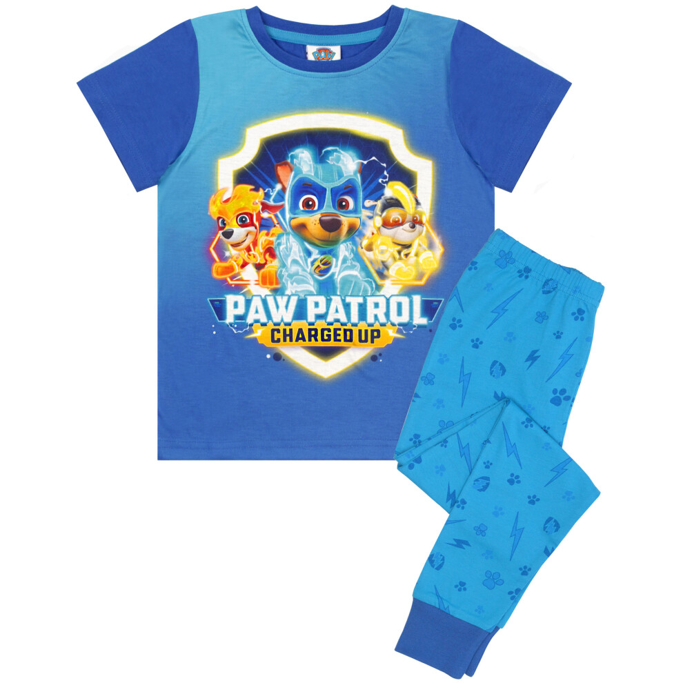 Paw Patrol (5-6 Years) Short Sleeve Long Leg Pyjama Set (Boys Blue)