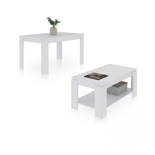 Pack mesa de comedor 123 y mesa de centro Lya