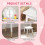 Kids Dressing Table with Mirror, Stool, Drawer, Cloud Design, White 8