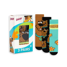 (7-11 UK) Scooby Doo Calf Socks Set of 3 (Unisex Multicoloured)
