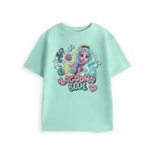 (7-8 Years) Monster High Short Sleeved T-Shirt (Girls Blue)
