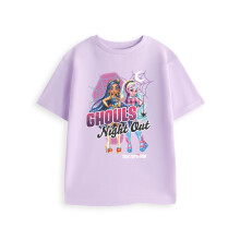 (7-8 Years) Monster High Short Sleeved T-Shirt (Girls Grey)