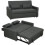 Three-Way Two-Seater Sofa Bed - Charcoal Grey 1