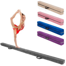 Foldable Gymnastics Balance Beam, 210cm, Suede-Like Surface