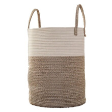 Cesto para Roupa Suja de Tecido, Caixa de Armazenamento de Corda de Algodão para Cobertores, Brinquedos e Roupas, Cesto de Roupa Suja de Corda
