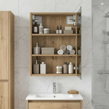 vidaXL Badezimmerspiegelschrank Kunsthandwerk Eiche 43 x 16 x 62,5 cm