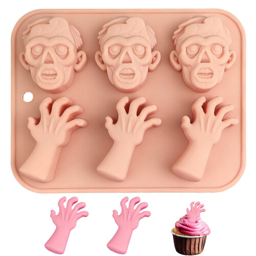 Halloween Chocolate Candy Silicone Mold Ghost Skull Shape 1