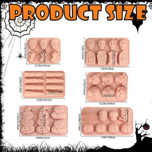 Halloween Chocolate Candy Silicone Mold Ghost Skull Shape 2