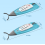 Mini Remote Control Boat Blue 2.4G High Speed Electric 8