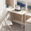 Living And Home 100x50cm Folding Office Desk with Casters 1