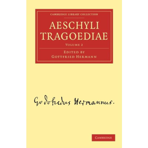 Aeschyli Tragoediae Volume 2 Paperback Book