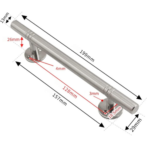 Shower Door Handle Stainless Steel 2 Pack 1