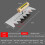 Squared Tip Notch Tile Trowel Stainless Steel Ergonomic 2
