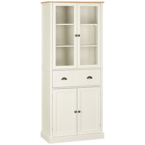 Freestanding Kitchen Cupboard - 5-Tier, Cream White