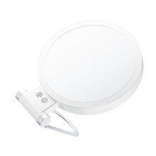 Double-Sided Makeup Mirror with Magnification and Light