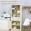 Freestanding Kitchen Cupboard - 5-Tier, Cream White 6