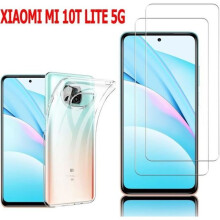 Coque et Films de protection - Xiaomi - Mi 10T Lite 5G - UltraSlim - Transparent - 2x Verre Trempé