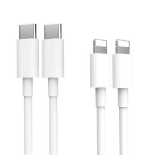 Câble USB-C vers Lightning - STRAßE TECH - C94 - MFi certifié - 1 m - Pack 2