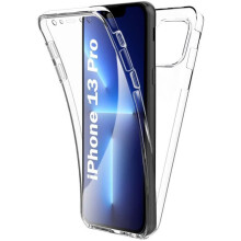 Coque Gel pour iPhone 13pro, 360 Degres Protection Integral Anti Choc, Transparente Ultra-Mince Silicone Coque pour iP 13pro
