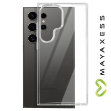 Coque pour téléphone - MAYAXESS - Samsung Galaxy S24 Ultra - Silicone souple - Transparent - Design léger