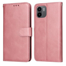 Etui Pour Xiaomi Redmi A1 6.52" Cuir doux et lisse Flip Housse Premium PU Portefeuille [Magnétique] - Or rose BSDHGA