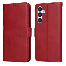Housse en Cuir doux Samsung Galaxy A54 5G, Magnétique Étui Téléphone Pochette en Cuir PU Flip Portefeuille ,Rouge BSDHGA