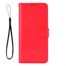 Etui Protection Housse Premium en Cuir PU,Pochette Fermeture Magnétique,Flip Etui Pour Samsung Galaxy S23 Ultra 6.8" (Rouge) LISNMA