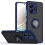 Coque - TECHTA - pour Xiaomi Redmi Note 14 5G - Anneau Support - Antichoc - Bleu 1