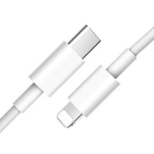 Câble USB-C vers Lightning - STRAßE TECH - 1 m - Power Delivery - Blanc - Compatible iPhone 12