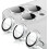 Protection caméra TECHTA pour iPhone 14 Pro/14 Pro Max - 9H Anti-rayures Argent 1