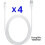 HLMonkey 4 X USB Recharge Cables IPhone 5 - 5S - SE - 6 - 6S - 7 - 7 Plus 1