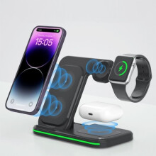 Chargeur - QJRRX - Pliable - 18W - Compatible iPhone et Apple Watch