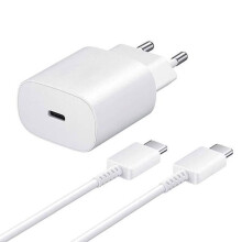 Chargeur Rapide 25W USB-C + Câble USB-C vers USB-C pour