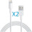 Câble USB - Compatible iPhone 6/5S/5C/5 - Lot de 2 - Charge et transfert - Blanc 1