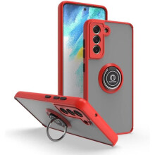 Coque smartphone - ACUZINA - Samsung Galaxy S21 FE 5G - Très mince antichoc - Support bague magnétique 360 - TPU+PC